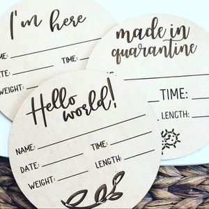 Baby Announcement Discs | Custom Baby Photo Prop